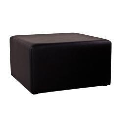 Lej lounge sort puf 80x80 cm