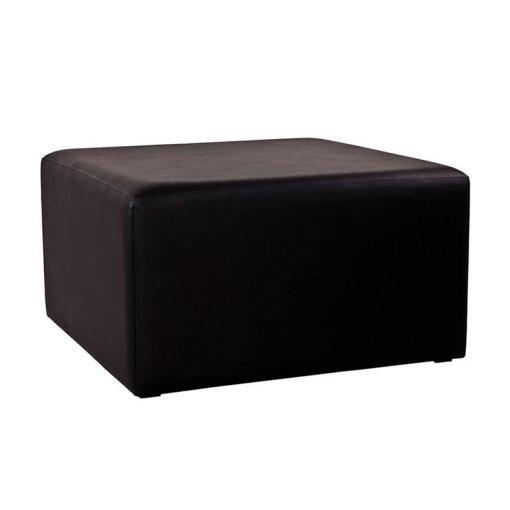 Lej lounge sort puf 80x80 cm