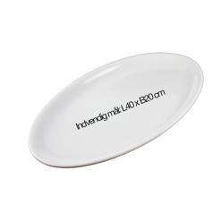 Hvidt porcelænsfade L40xB20 cm