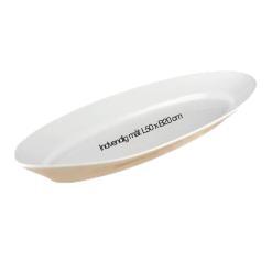Lej hvide porcelænsfade til din buffet.